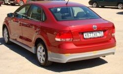 4 799 р. Накладка заднего бампера Racing  Volkswagen Polo  5 (2009-2015) (Неокрашенная)  с доставкой в г. Калуга. Увеличить фотографию 1