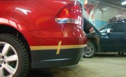 4 799 р. Накладка заднего бампера Racing Volkswagen Polo 5 седан дорестайлинг (2009-2015) (Неокрашенная)  с доставкой в г. Калуга. Увеличить фотографию 2