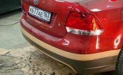 4 799 р. Накладка заднего бампера Racing  Volkswagen Polo  5 (2009-2015) (Неокрашенная)  с доставкой в г. Калуга. Увеличить фотографию 3
