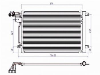 Радиатор кондиционера SAT Audi A1 8X1 хэтчбэк 3 дв. дорестайлинг (2010-2014)