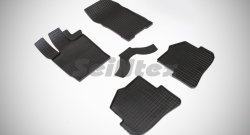 Износостойкие коврики в салон с рисунком Сетка SeiNtex Premium 4 шт. (резина) Audi (Ауди) A1 (А1)  8X1 хэтчбэк 3 дв. (2010-2014) 8X1 хэтчбэк 3 дв. дорестайлинг