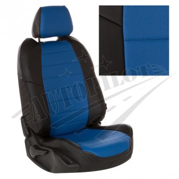 13 449 р. Чехлы сидений AUTOPILOT Экокожа (ЗС 40/60)  Audi A1  8XA хэтчбэк 5 дв. (2010-2018) (Черный + Синий)  с доставкой в г. Калуга. Увеличить фотографию 1