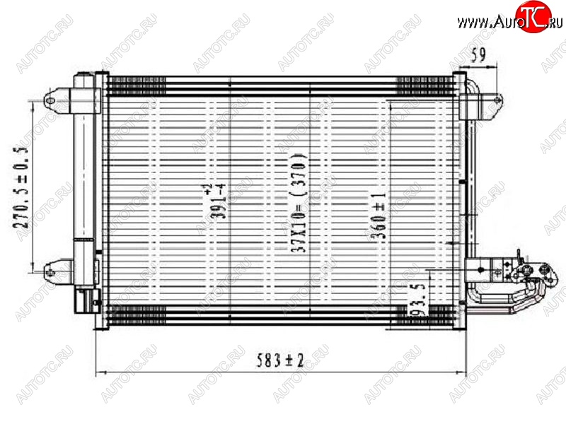 5 999 р. Радиатор кондиционера SAT Audi A3 8PA хэтчбэк 5 дв. дорестайлинг (2003-2005)  с доставкой в г. Калуга