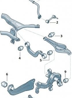 1 069 р. Полиуретановый сайлентблок поперечного рычага задней подвески Точка Опоры  Audi A3 (8PA хэтчбэк 5 дв.,  8P1 хэтчбэк 3 дв.), Seat Altea (5P), Leon (1P хэтчбэк 5 дв.), Toledo (универсал), Skoda Octavia (A5), Superb (B6 (3T),  B6 (3T5),  (B6) 3T), Yeti, Volkswagen Golf (5), Golf Plus (5), Jetta (A6), Passat (B6), Tiguan (NF), Touran (1T)  с доставкой в г. Калуга. Увеличить фотографию 2