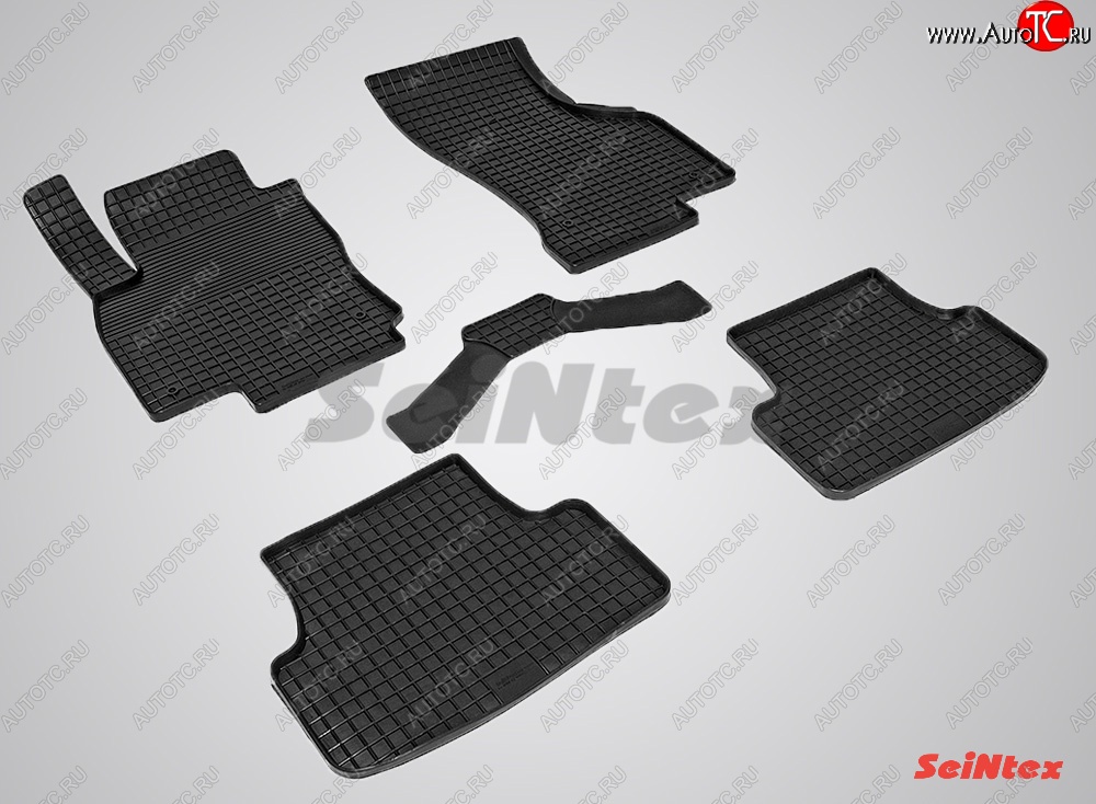 4 999 р. Износостойкие коврики в салон с рисунком Сетка SeiNtex Premium 4 шт. (резина)  Audi A3 ( 8VS седан,  8VA хэтчбэк 5 дв.,  8V1) (2012-2020)  с доставкой в г. Калуга