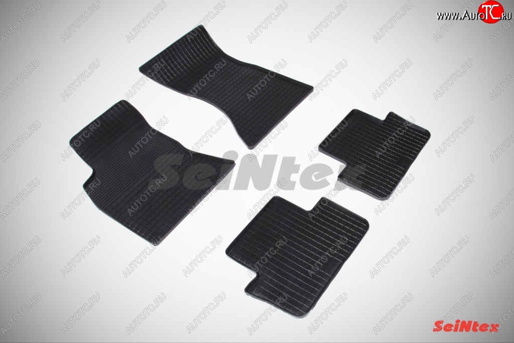 2 999 р. Износостойкие резиновые коврики в салон Сетка Seintex  Audi A4  B8 (2007-2015)  с доставкой в г. Калуга