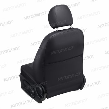 13 999 р. Чехлы сидений (экокожа, 40/60, подлок) Автопилот Ромб  Audi A4  B8 (2007-2015) (черный/серый)  с доставкой в г. Калуга. Увеличить фотографию 4