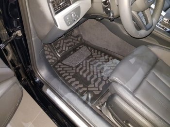 1 899 р. Комплект ковриков в салон Aileron 3D (с подпятником) Audi A4 B9 дорестайлинг,седан (2016-2020)  с доставкой в г. Калуга. Увеличить фотографию 2