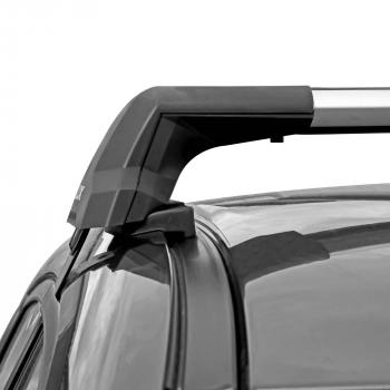 12 498 р. Багажник в сборе в обхват дверного проема LUX CITY Audi A4 B9 дорестайлинг,седан (2016-2020) (черные дуги, длина 105 см)  с доставкой в г. Калуга. Увеличить фотографию 2