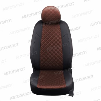 13 999 р. Чехлы сидений (экокожа/алькантара, сплошная) Автопилот Ромб  Audi A4 ( B6,  B7) (2000-2008) (черный/шоколад)  с доставкой в г. Калуга. Увеличить фотографию 2
