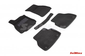 Комплект 3D ковриков в салон (ворсовые / чёрные) Seintex Audi A6 (C8) универсал дорестайлинг (2018-2024)