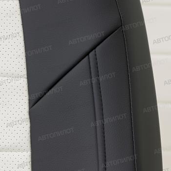 13 449 р. Чехлы сидений (экокожа, 40/60) Автопилот  Audi A6  C6 (2004-2010) (черный/белый)  с доставкой в г. Калуга. Увеличить фотографию 5