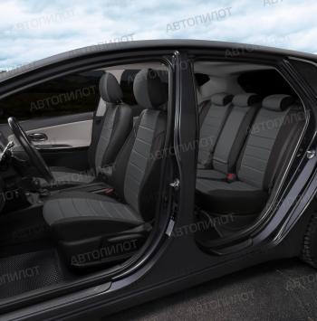 13 449 р. Чехлы сидений (экокожа/алькантара, 40/60) Автопилот  Audi A6  C5 (1997-2004) (черный/серый)  с доставкой в г. Калуга. Увеличить фотографию 6