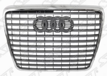5 299 р. Решетка радиатора SAT (хром) Audi A6 C6 рестайлинг, седан (2008-2010)  с доставкой в г. Калуга. Увеличить фотографию 1