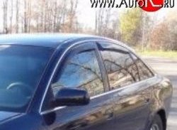 999 р. Комплект дефлекторов окон (ветровиков) 4 шт. (седан) Russtal Audi A6 C5 дорестайлинг, седан (1997-2001)  с доставкой в г. Калуга. Увеличить фотографию 1