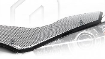 2 499 р. Дефлектор капота CA-Plastiс  Audi Q3  8U (2011-2018) (Шелкография черная)  с доставкой в г. Калуга. Увеличить фотографию 1