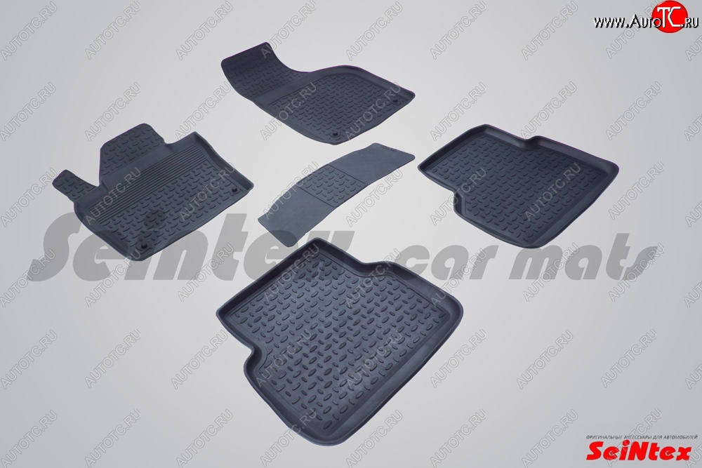4 599 р. Износостойкие коврики в салон с высоким бортом SeiNtex Premium 4 шт. (резина)  Audi Q3  8U (2011-2015)  с доставкой в г. Калуга