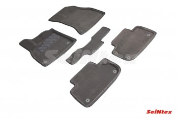 4 299 р. Комплект 3D ковриков в салон (ворсовые / серые) Seintex Audi Q5 FY рестайлинг (2020-2024)  с доставкой в г. Калуга. Увеличить фотографию 1