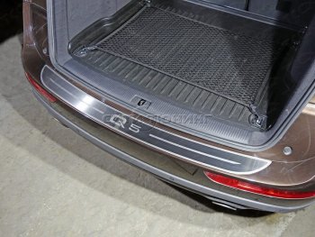 Защитная накладка на задний бампер ТСС (с надписью audiQ5) Audi Q5 8R дорестайлинг (2008-2012)