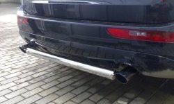 7 199 р. Защита заднего бампера из трубы диаметром 63.5 мм Металл Дизайн Audi Q5 8R дорестайлинг (2008-2012)  с доставкой в г. Калуга. Увеличить фотографию 1