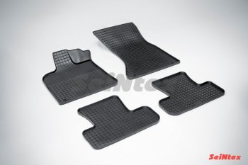Износостойкие резиновые коврики в салон Сетка Seintex Audi Q5 8R дорестайлинг (2008-2012)
