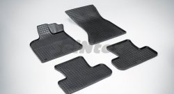 Износостойкие коврики в салон с рисунком Сетка SeiNtex Premium 4 шт. (резина) Audi Q5 8R дорестайлинг (2008-2012)