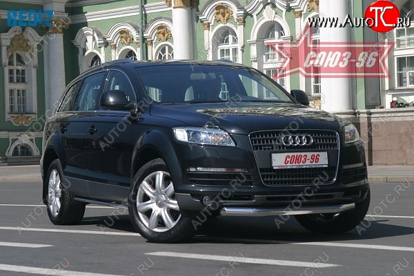 20 879 р. Защита переднего бампера Souz-96 (d 76) Audi Q7 4L дорестайлинг (2005-2009)  с доставкой в г. Калуга