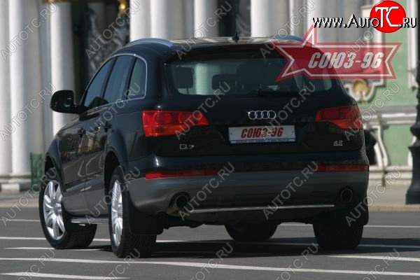 13 184 р. Защита заднего бампера Souz-96 (d 42) Audi Q7 4L дорестайлинг (2005-2009)  с доставкой в г. Калуга