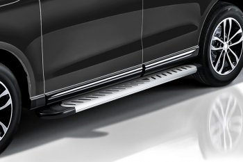19 999 р. Порожки для ног Slitkoff Elite  Audi Q7  4L (2005-2015) (Silver)  с доставкой в г. Калуга. Увеличить фотографию 2