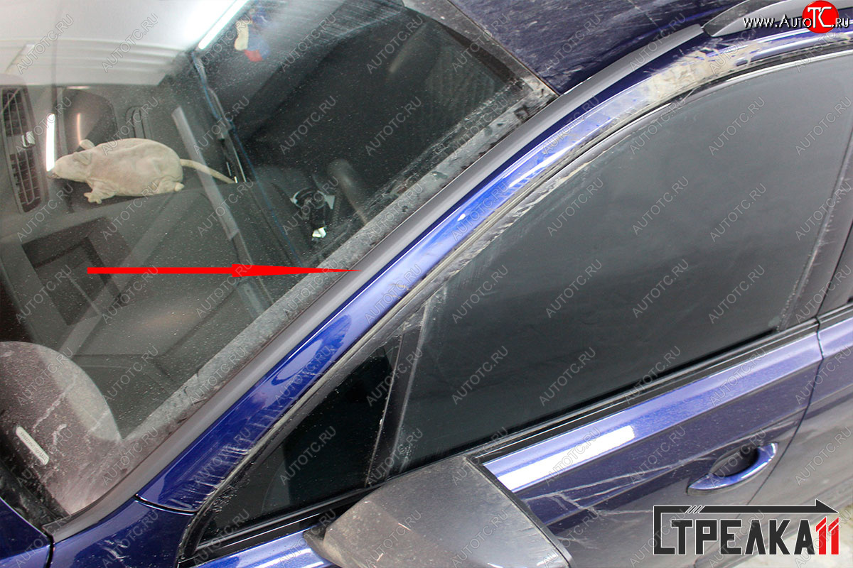 1 849 р. Водостоки лобового стекла Стрелка 11  Audi Q7  4M (2015-2024)  с доставкой в г. Калуга