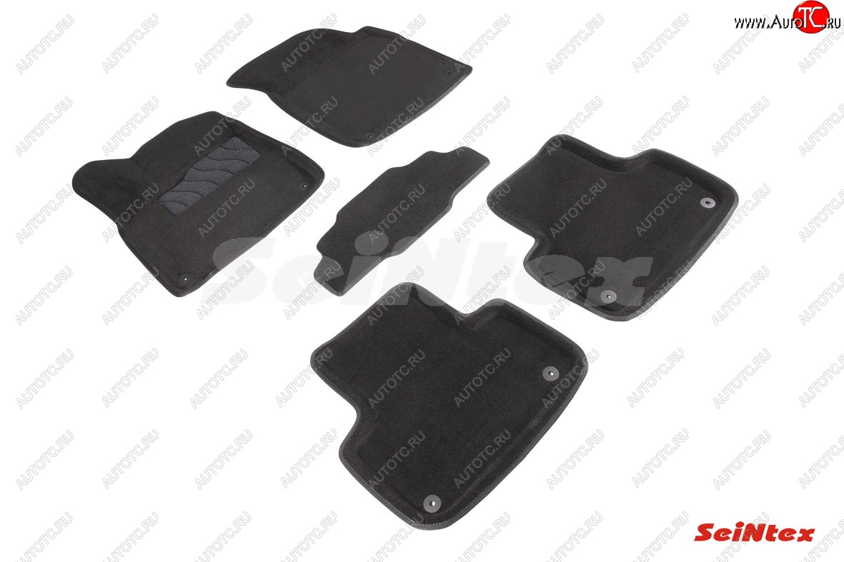 4 999 р. Комплект 3D ковриков в салон (ворсовые / чёрные) Seintex  Audi Q8  4MN (2018-2024)  с доставкой в г. Калуга