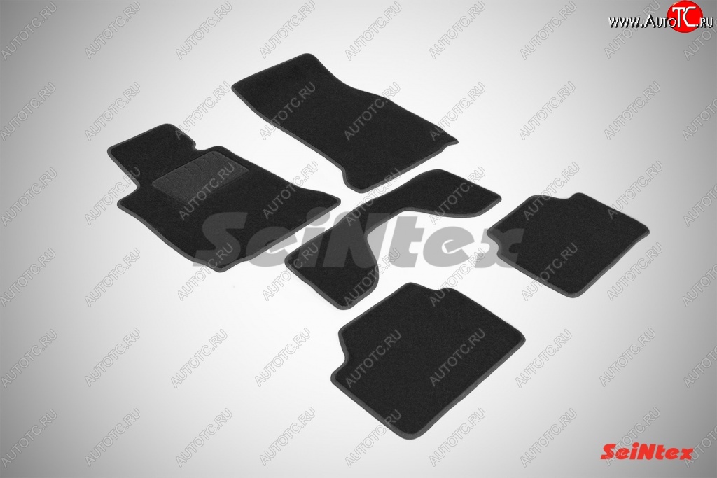 2 699 р. Комплект ворсовых ковриков в салон LUX Seintex  BMW 1 серия ( F21,  F20) (2011-2020) (Чёрный)  с доставкой в г. Калуга