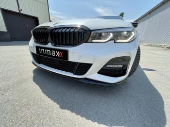 11 999 р. Сплиттер переднего М-бампера М-Perfomance  BMW 3 серия  G20 (2018-2022) (цвет: черный глянец)  с доставкой в г. Калуга. Увеличить фотографию 11