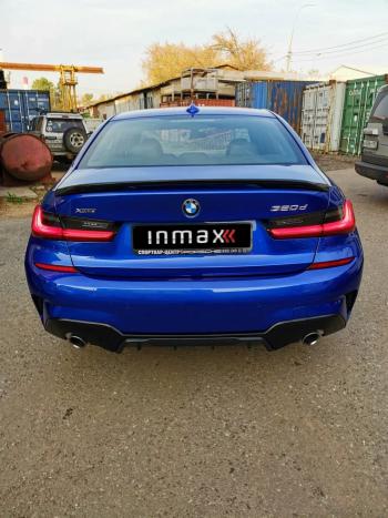 11 999 р. Диффузор заднего бампера М-Perfomance 320  BMW 3 серия  G20 (2018-2022) Inmax (цвет: черный глянец)  с доставкой в г. Калуга. Увеличить фотографию 10