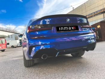 11 999 р. Диффузор заднего бампера М-Perfomance 320 BMW 3 серия G20 седан (2018-2022) Inmax (цвет: черный глянец)  с доставкой в г. Калуга. Увеличить фотографию 12