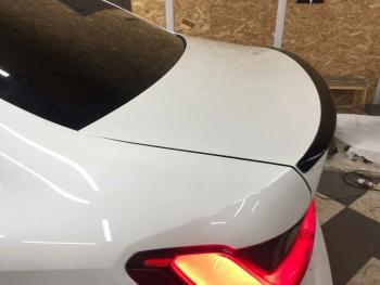 7 899 р. Лип спойлер М-Perfomance  BMW 3 серия  G20 (2018-2022) (цвет: черный глянец)  с доставкой в г. Калуга. Увеличить фотографию 2