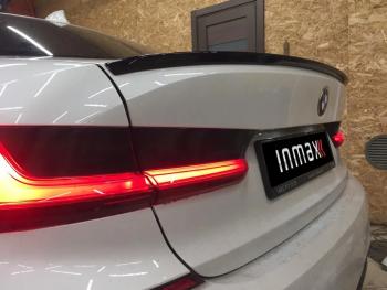 7 899 р. Лип спойлер М-Perfomance  BMW 3 серия  G20 (2018-2022) (цвет: черный глянец)  с доставкой в г. Калуга. Увеличить фотографию 4