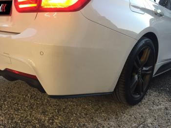 4 549 р. Накладки M-Perfomance под задний бампер (мини-лезвия) BMW 3 серия F30 седан дорестайлинг (2012-2015) (цвет: черный матовый)  с доставкой в г. Калуга. Увеличить фотографию 7