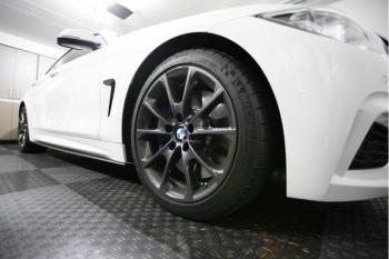 9 499 р. Пластиковые накладки под пороги М-Perfomance BMW 4 серия F32 купе дорестайлинг (2013-2017) (цвет: черный матовый)  с доставкой в г. Калуга. Увеличить фотографию 3