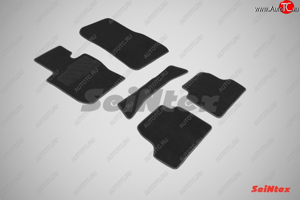 2 699 р. Комплект ворсовых ковриков в салон LUX Seintex (Xdrive)  BMW 4 серия  F32 (2013-2017) (Чёрный)  с доставкой в г. Калуга