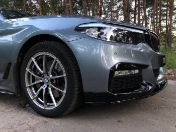 14 999 р. Сплиттер переднего бампера М-Perfomance  BMW 5 серия  G30 (2016-2020) (Черный матовый)  с доставкой в г. Калуга. Увеличить фотографию 10