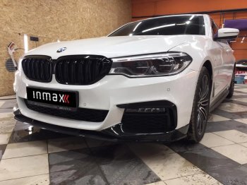 15 999 р. Сплиттер переднего бампера M-Performance  BMW 5 серия  G30 (2016-2020) (Черный глянцевый)  с доставкой в г. Калуга. Увеличить фотографию 10