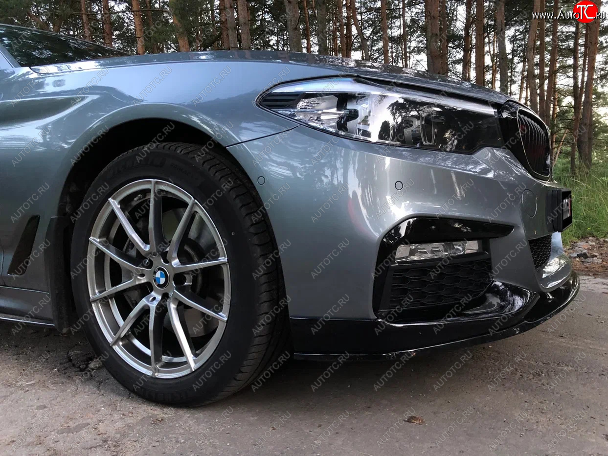 15 999 р. Сплиттер переднего бампера M-Performance  BMW 5 серия  G30 (2016-2020) (Черный глянцевый)  с доставкой в г. Калуга