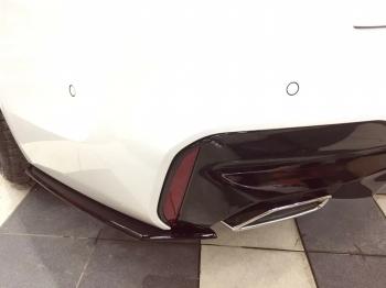 5 149 р. Накладки M-Perfomance под задний бампер (мини-лезвия) Inmax BMW 5 серия G30 дорестайлинг, седан (2016-2020) (цвет: черный глянец)  с доставкой в г. Калуга. Увеличить фотографию 3