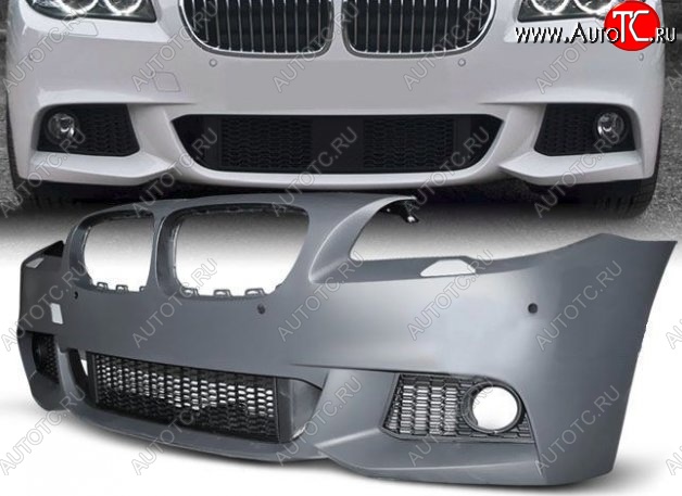 30 949 р. Передний бампер M-pakiet  BMW 5 серия ( F11,  F10) (2009-2017) (Неокрашенный)  с доставкой в г. Калуга