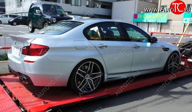 6 749 р. Лип спойлер CT v1 BMW 5 серия F10 седан дорестайлинг (2009-2013) (Неокрашенный)  с доставкой в г. Калуга