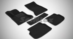 Износостойкие коврики в салон SeiNtex Premium 3D 4 шт. (ворсовые, черные) BMW (БМВ) 5 серия  F10 (2009-2013) F10 седан дорестайлинг