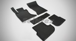 5 999 р. Износостойкие коврики в салон с рисунком Сетка 4WD SeiNtex Premium 4 шт. (резина)  BMW 5 серия ( F11,  F10) (2009-2017)  с доставкой в г. Калуга. Увеличить фотографию 1