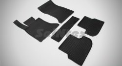 Износостойкие коврики в салон с рисунком Сетка (рестайлинг) SeiNtex Premium 4 шт. (резина) BMW 5 серия F10 рестайлинг, седан (2013-2017)