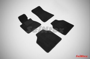 2 499 р. Комплект ворсовых ковриков в салон LUX L Seintex BMW 7 серия E65,E66, E67, E68 дорестайлинг, седан (2001-2005) (Черный)  с доставкой в г. Калуга. Увеличить фотографию 1